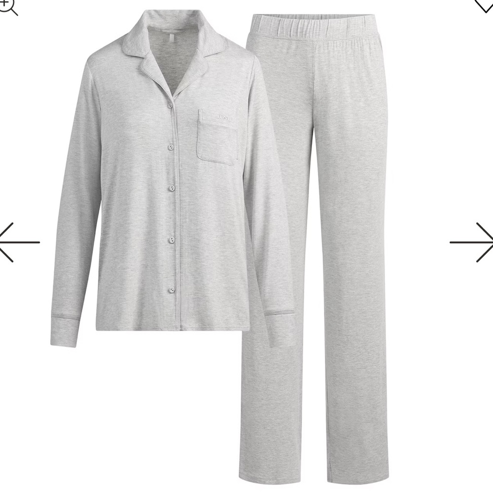 SKIMS Gray Cozy Pajama Set
